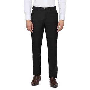 blackberrys Checks Polyester Viscose Slim Fit Mens