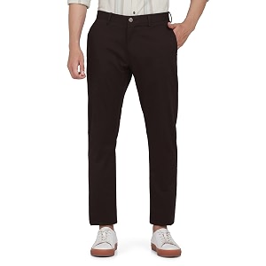blackberrys men39s cotton solid slim fit casual trousers