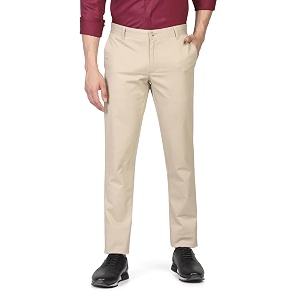 blackberrys men39s cotton solid slim fit casual trousers