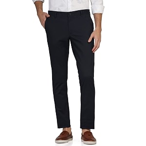 blackberrys men39s cotton solid slim fit casual trousers