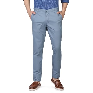 blackberrys men39s cotton solid slim fit casual trousers