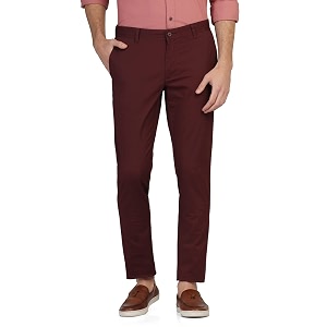 blackberrys men39s cotton solid slim fit casual trousers