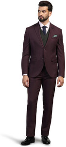 Blackberrys Fitted Solid Men Suit