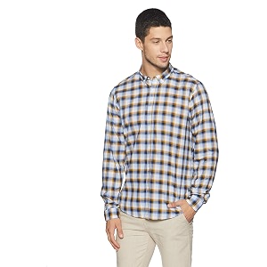 blackberrys Mens Checkered Slim Fit Casual Shirt