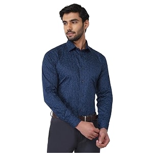 blackberrys Printed Cotton Slim Fit Mens Shirt