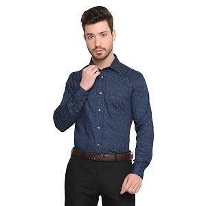 blackberrys Printed Cotton Slim Fit Mens Shirt