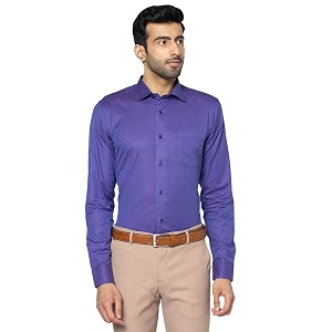 blackberrys Mens Slim Collar Slub Shirt