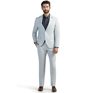 Blackberrys Mens Slim Fit Checked 3-Piece Suit