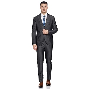 blackberrys mens notched lapel slub suit
