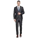 blackberrys Mens Notched Lapel Slub Suit