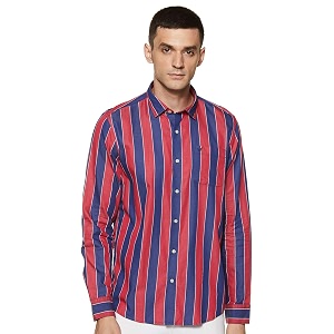 blackberrys Mens Striped Slim fit Casual Shirt