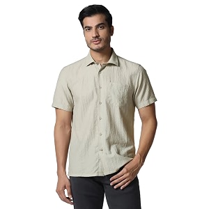 Blackberrys Mens Textured Relaxed Fit Casual Shirts