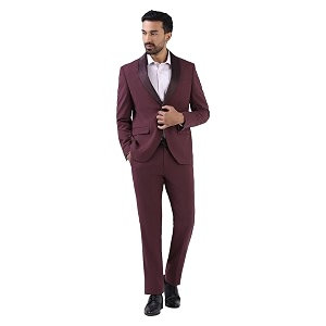 Blackberrys Mens Wine Solid Suits