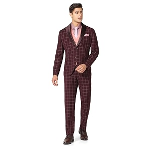 Blackberrys Men Poly-Blend Checks Slim Fit Shawl