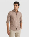 Blackberrys Men Printed Casual Brown Shirt