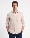 Blackberrys Men Self Design Casual Cream Shirt
