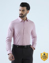 Blackberrys Men Self Design Formal Pink Shirt