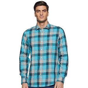 blackberrys Mens Checkered Slim fit Casual Shirt