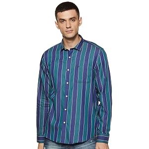 blackberrys Mens Striped Slim fit Casual Shirt