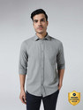 Blackberrys Men Solid Casual Grey Shirt
