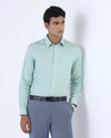 Blackberrys Men Solid Formal Green Shirt