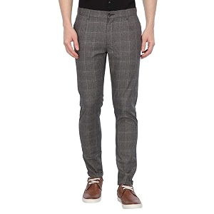 blackberrys Mens 4 Pocket Check Trousers
