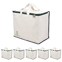 BLACKBOXES Canvas Reinforced Cotton Handles with Multipurpose Clothes Storage Organizer For Grocery vegetable shopping and Covers Zip Bags