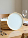 BlackCarrot BC-S-BEJWHI-FP-6 Dinner Plate Pack of 6