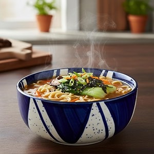 blackcarrot large serving bowl 1500 ml blue splash stoneware