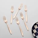 BLACKCARROT Rose Gold Fork Set of 6