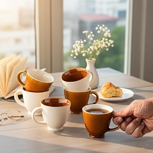 blackcarrot stoneware tea cups set brown amp white cup set