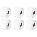 BlackDreams FBA Label 50x25mm(2x1 inch) Direct Thermal Label/Sticker 1 Inch core Outside Winding 1000 Labels/Roll for All Bacode Printer, Weighing Scale, Direct Thermal Printers (6)