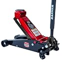 Blackhawk B6350 Black/Red Fast Lift Service Jack - 3.5 Ton Capacity, 28 1/2" L x 13 3/4" W x 6 1/2" H