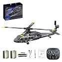 Blackk Hawkk UH-60 RC Helicopter, 2.4G 5CH Flybarless Scale Remote Control Helicopter with Barometric Altitude Hold/Optical Flow Positioning/One-Key Inverted Flight, Gift -RTF