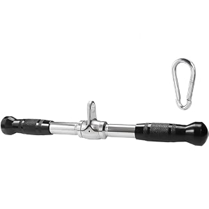 blackmountain lat pull down cable attachment tricep press down bar with diamond knurl handle bodybuilding strength training attachments tricep handle