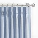 Blackout Baby Blue Viral Curtains for Bedroom 84 Inches Long 2 Panels Set, Memory Trained Pinch Pleated Double Layer Thick Linen Blend Soundproof Thermal Textured Windows Curtain &amp; Drapes 7 FT Length