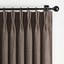 Blackout Dark Brown Bedroom Curtains 84 Inches Long 2 Panels Set, Memory Trained Pinch Pleated Dual Layer Linen Insulated Sound Dampening Modern Windows Curtain for Dining Room Darkening 7FT Length