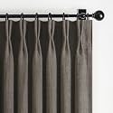 Blackout Dual Layer Linen Bedroom Curtains 84 Inches Long 2 Panels Set, Chocolate Tart Memory Trained Pinch Pleated Thermal Noise Canceling Farmhouse Privacy Windows Curtain for Living Room Darkening