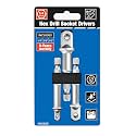 BLACKROBOT 3-Piece Impact Socket Adapter Set, 1/4" 3/8" 1/2" Drive, Hex Shank Drill Bits Adapter &amp; Organizer for Automotive &amp; DIY, Chrome Vanadium