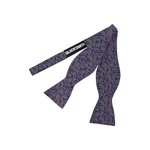 blacksmith black self tie bowtie for men