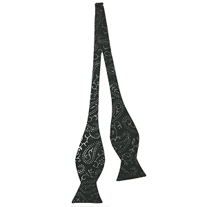 blacksmith black self tie bowtie for men