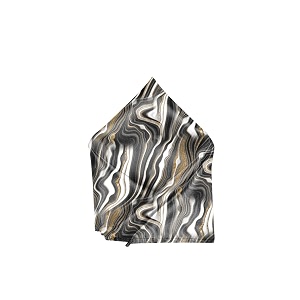 blacksmith marble silk satin printed pocket square for men