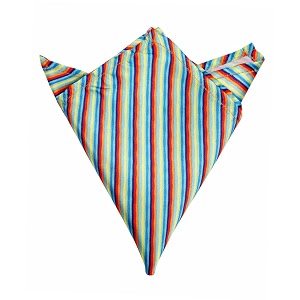 blacksmith multi stripes printed pocket square multicolour