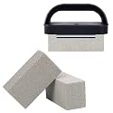 Blackstone Griddle Cleaning Brick Block Heavy Duty Grill Cleaning Stone Bricks Non Scratch Flat Top Seasoning Stone Griddle Scrubber Cleaner Remove Greases Stains Residue -3 Pack with Handle