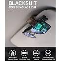 Blacksuit Autoban Leather Sunglass Clip Sun Visor Car Eyeglasses Holder Universal for car and Vehicles(Black)