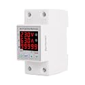 Blackt Electrotech Din Rail 63 Amps 230V Adjustable Over and Under Voltage Protector Relay with Overcurrent Protection Adjustable (BT04VP)