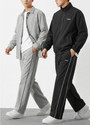 Blacktail Striped Men Black Grey Track Pants
