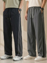 Blacktail Striped Men Grey Black Track Pants