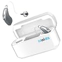 BlaidsX Neuro Rechargeable RIC + Programmable Hearing Aids for Adults with Mobile App Hearing Test & Noise Cancellation, Hearing Aids for Seniors, Dual Mic & 48 DSP Channels. USA-Made Processor (GREY)