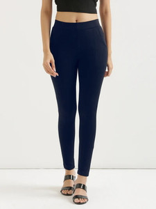blaine ankle length western wear legging dark blue solid